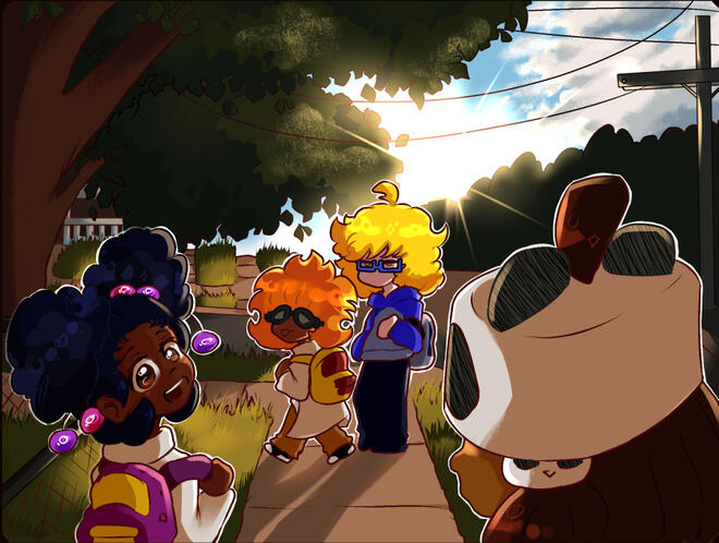 Thin lineart interactive background